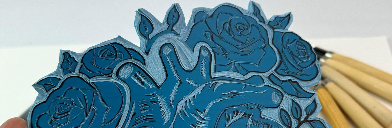 Step by Step Guide to Lino Printing an Anatomical Heart