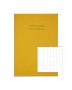 Classic A4+ Copybooks 10mm Square 80 Page Box of 50 Yellow