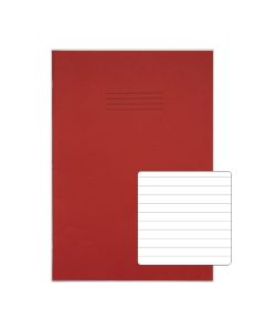 Classic A4+ Copybooks 8mm Ruled 40 Page Box of 100 Red