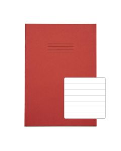Classic A4 Copybook 12mm Ruled 80 Page Box of 50 Red