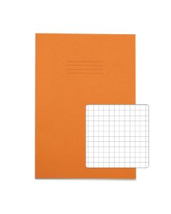 Classic A4 Copybook 7mm Squared 80 Page Box of 50 Orange