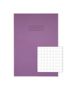Classic A4 Copybook 10mm Squared 64 Page Box of 50 Purple