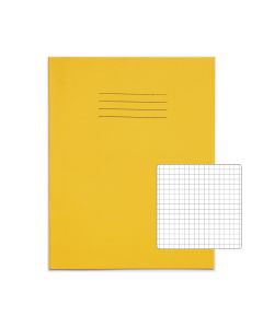 Classic 9" x 7" Copybook 5mm Squared 80 Page Box of 100 Yellow