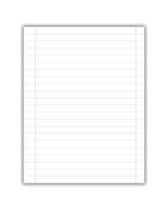 A4 Loose Leaf Paper Grey Ruled 8mm + Margin Unpunched Box of 5 Reams