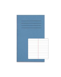 164 x 99mm Copybook 7mm Ruled + Centre Red Line 48 Pages Box of 100 Light Blue