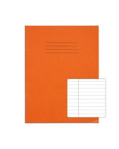 Classic 9"x7" Copybook 8mm+ Margin 80 Page Box of 100 Orange