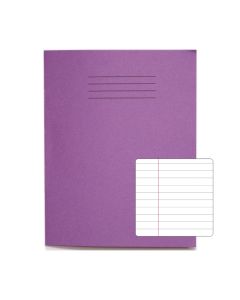 Classic 9"x7" Copybook 8mm+ Margin 80 Page Box of 100 Purple