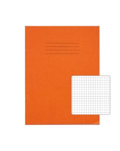 Classic 9" x 7" Copybook 5mm Squared 80 Page Box of 100 Orange