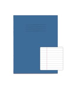 Classic 9" x 7" Copybook 8mm+ Margin 64 Page Box of 100 Light Blue