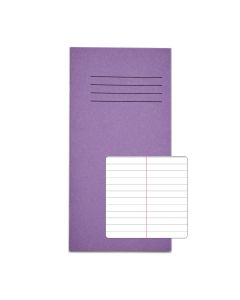 8" x 4" Copybook Ruled 8mm+ Centre Red Line 32 Pages Box of 100 Purple