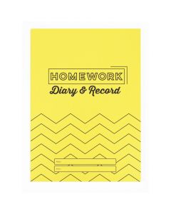 155 x 104mm Homework Diary Pack of 20 Yellow