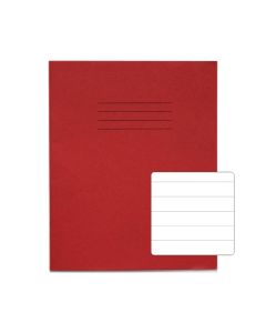 Classic 8" x 6.5" Copybook 15mm Ruled 48 Page Box of 100 Red