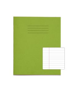 Classic 8" x 6.5" Copybook 8mm+ Margin 48 Page Box of 100 Light Green