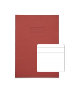 Classic A4 Copybook 15mm Ruled 64 Page Box of 50 Red