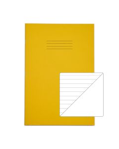 Classic A4 Copybook 8mm Ruled/Alternate Plain 64 Page Box of 50 Yellow