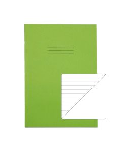 Classic A4 Copybook 8mm Ruled/Alternate Plain 64 Page Box of 50 Light Green