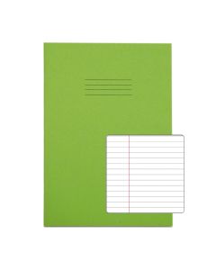 Classic A4 Copybook 6mm+ Margin 80 Page Box of 50 Light Green