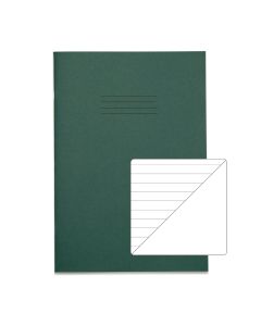 Classic A4 Copybook 8mm Ruled/Alternate Plain 80 Page Box of 50 Dark Green