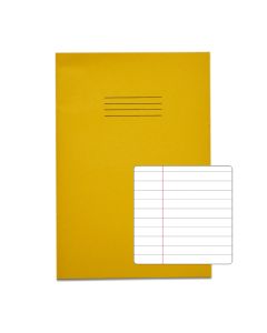 Classic A4 Copybook 8mm+ Margin 80 Page Box of 50 Yellow