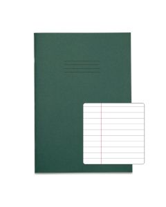 Classic A4 Copybook 8mm+ Margin 80 Page Box of 50 Dark Green