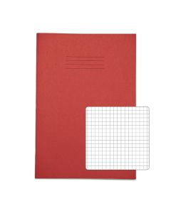 Classic A4 Copybook 5mm Squared 80 Page Box of 50 Red