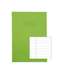 Classic A4 Copybook 8mm+ Margin 96 Page Box of 50 Light Green