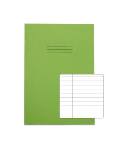 Classic A4 Copybook 8mm+ Margin 48 Page Box of 100 Light Green