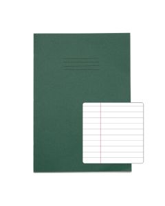 Classic A4 Copybook 8mm+ Margin 48 Page Box of 100 Dark Green