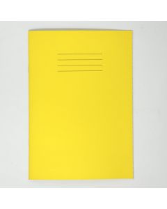 A4 Tinted Exercise Books 10mm Ruled Asst Pages Yellow Cover 48Pg Pk10