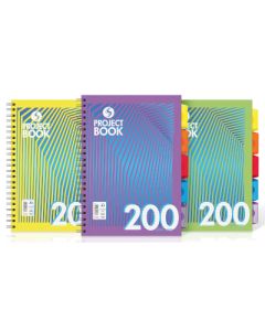 A4 Silvine Project Notebook 5 Dividers Pack of 3