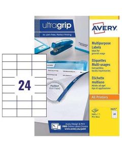 Avery JamFREE Multipurpose Labels 24 per sheet 100 pack