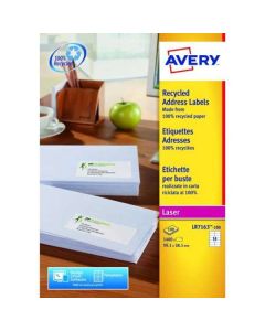 Avery Recycled Address Labels 14 Per Sheet 100 Pack
