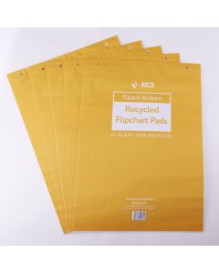 A1 KCS 100% Recycled Plain Flipchart Pads Pack of 5