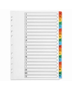 A4 Mylar Reinforced Indexes/Dividers Alphabetical A-Z Set
