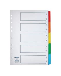 A4 Reinforced Dividers 5 Part Set