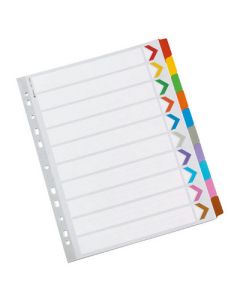 A4 Reinforced Dividers 10 Part Set
