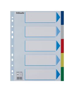A4 Polypropylene Dividers 5 Part Set