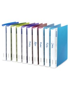 A4 Rapesco A4 Polypropylene Assorted Ring Binders Pack of 10