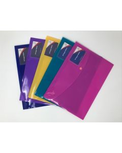 A4+ Popper Wallets with ID Holder Assorted Pack of 5