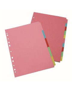 A4 5 Part Set Extra Wide Manilla Subject Dividers