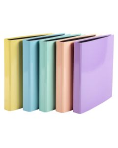 A4 Aquarel Ring Binders Assorted Colours Pack of 10