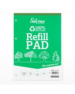 A4 Silvine Refill Pad Recycled Pack of 6