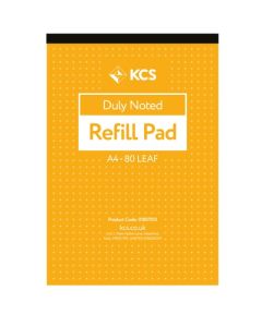 A4 KCS Refill Pads 8mm Ruled Margin Punched Pack of 5