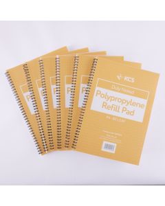 A4 KCS Wirebound Notebooks 8mm Ruled Margin Punched Pack of 6