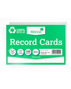 152 x 102mm 100% Recycled White Record Cards