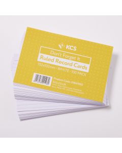 152 x 102mm KCS White Ruled Record Cards