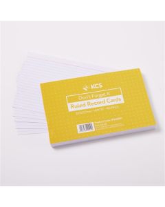 203 x 127mm KCS White Ruled Record Cards