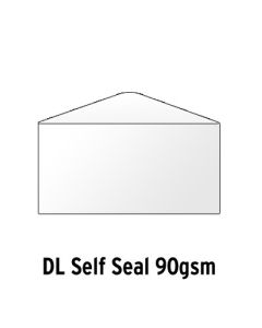 White Envelopes Self Seal DL 90gsm Box 1000