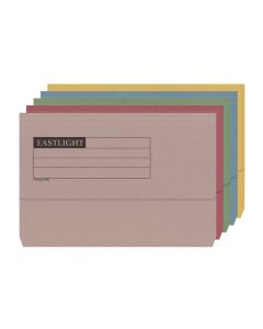 Foolscap Document Wallets Assorted Colours Box of 50