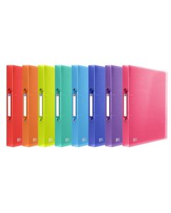 A4 Oxford Urban Polypropylene Ring Binders Assorted Colours Pack of 10